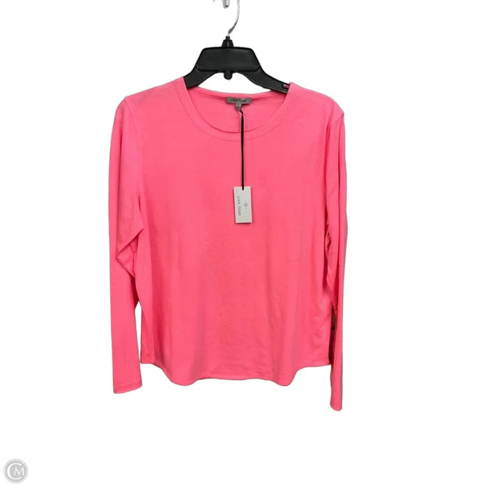 Top Long Sleeve Basic By Cma In Pink, Size: L