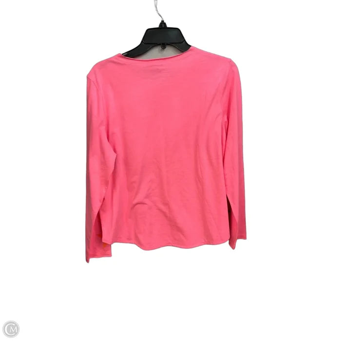 Top Long Sleeve Basic By Cma In Pink, Size: L