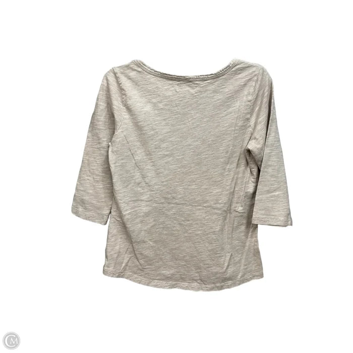 Top Long Sleeve Basic By Coldwater Creek In Beige, Size: Mp