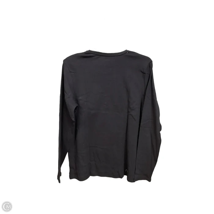 Top Long Sleeve Basic By Croft And Barrow In Black, Size: Xl