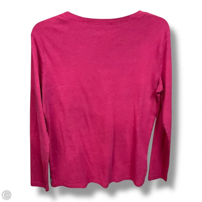 Top Long Sleeve Basic By Eddie Bauer In Pink, Size: Xl
