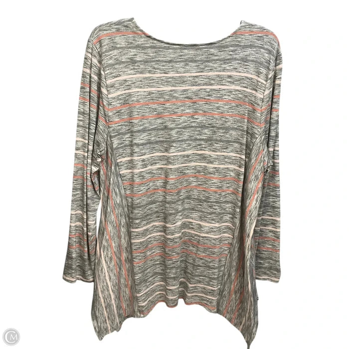 Top Long Sleeve Basic By J. Jill In Striped Pattern, Size: Xlp