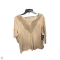 Top Long Sleeve Basic By Jessica London In Beige, Size: 2x