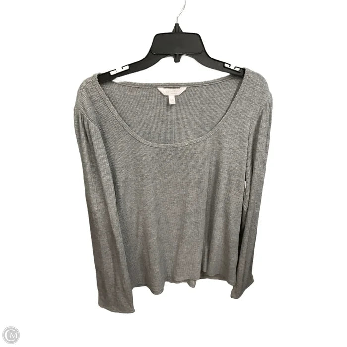Top Long Sleeve Basic By Lc Lauren Conrad In Grey, Size: Xxl