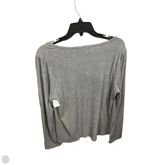 Top Long Sleeve Basic By Lc Lauren Conrad In Grey, Size: Xxl