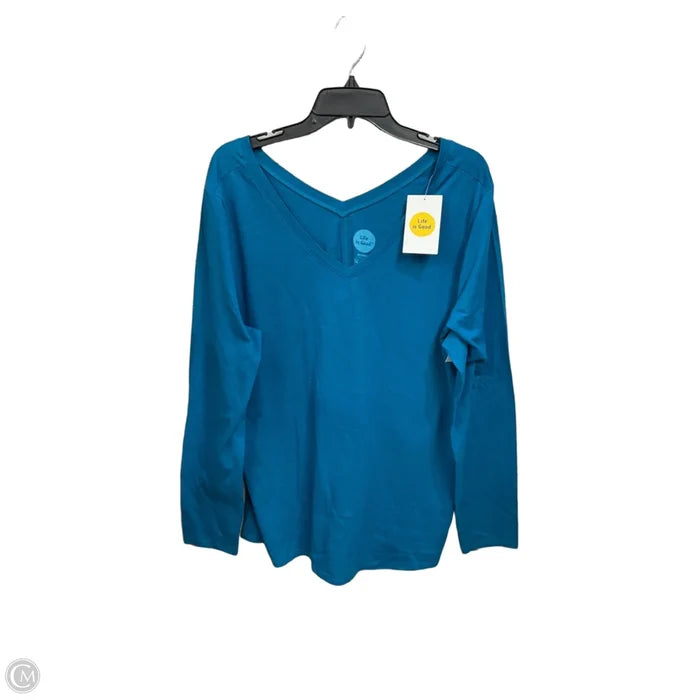 Top Long Sleeve Basic By Life Is Good In Teal, Size: Xl