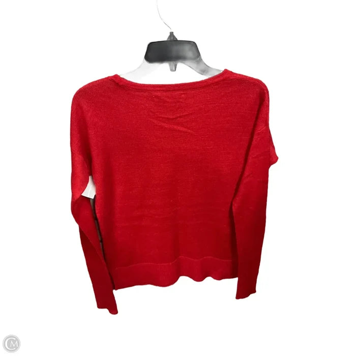 Top Long Sleeve Basic By Loft In Red, Size: Xs