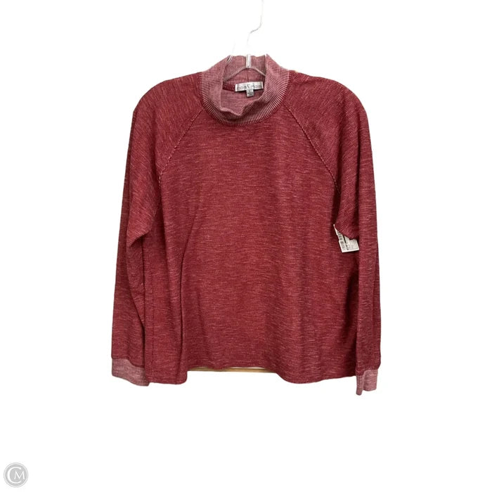 Top Long Sleeve Basic By Moa Moa In Maroon, Size: L