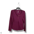 Top Long Sleeve Basic By Sonoma In Purple, Size: L