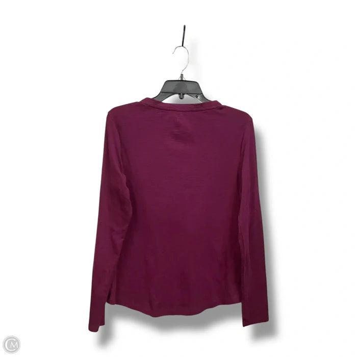 Top Long Sleeve Basic By Sonoma In Purple, Size: L