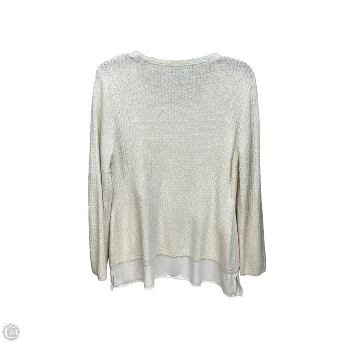 Top Long Sleeve Basic By Style And Company In Cream, Size: L