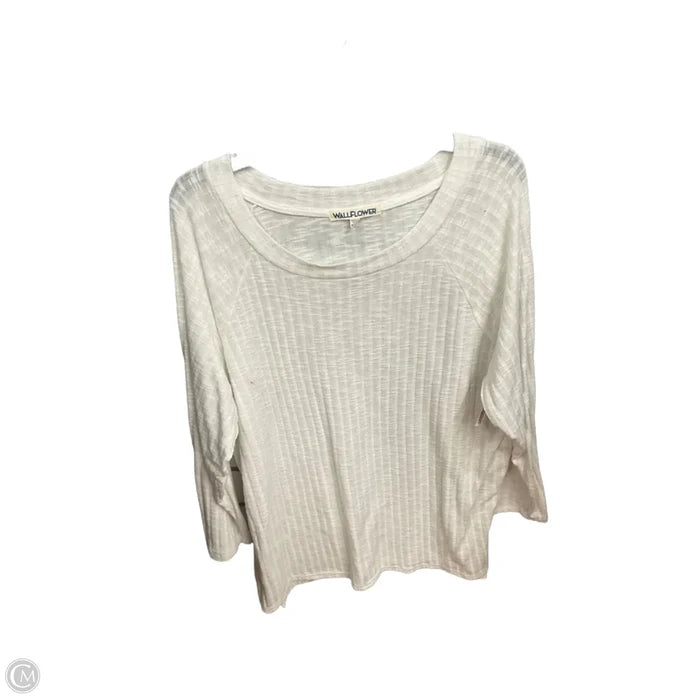 Top Long Sleeve Basic By Wallflower In White, Size: 1x