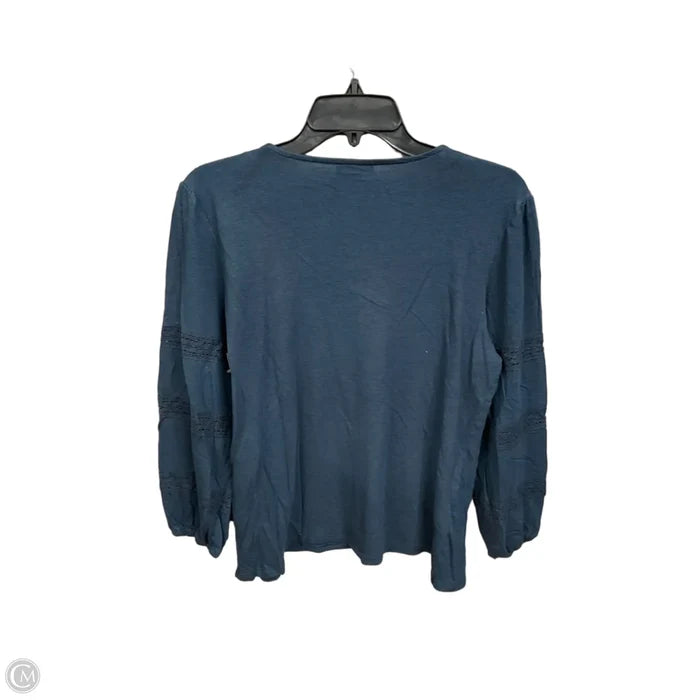Top Long Sleeve By 1.state In Blue, Size: Xl