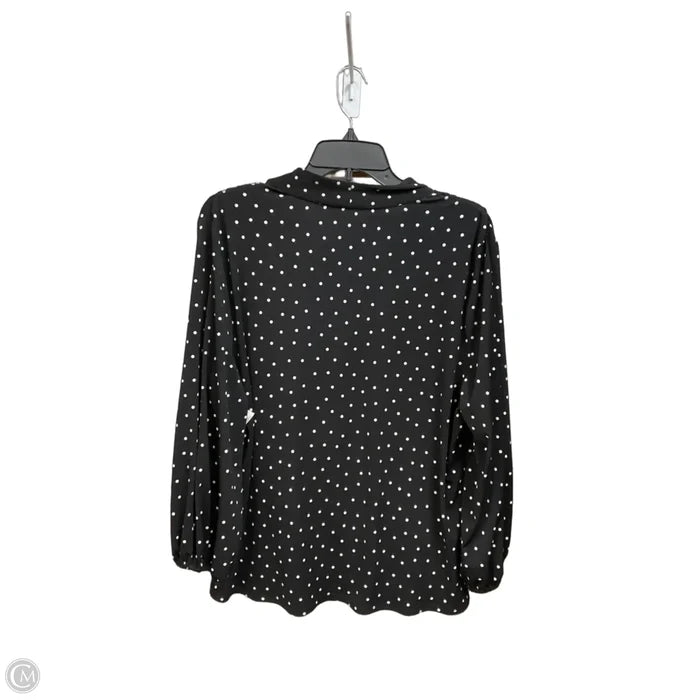 Top Long Sleeve By Adrianna Papell In Polkadot Pattern, Size: Xl