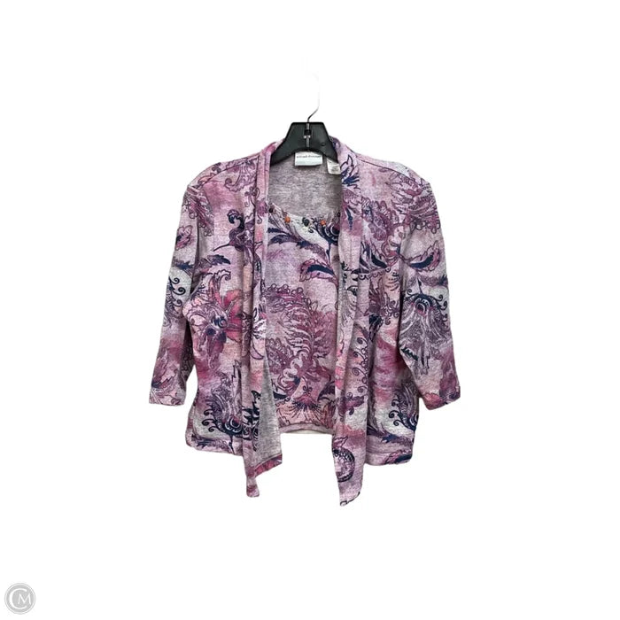Top Long Sleeve By Alfred Dunner In Paisley Print, Size: Mp