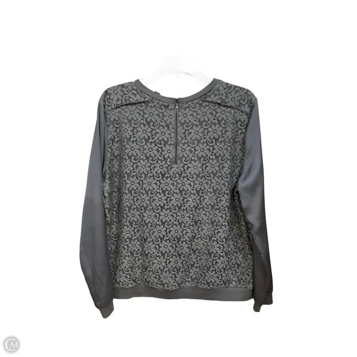 Top Long Sleeve By Ann Taylor In Grey, Size: L