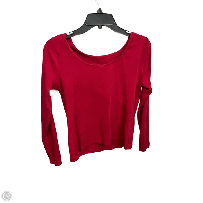 Top Long Sleeve By Ann Taylor In Red, Size: M