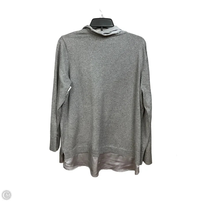 Top Long Sleeve By Anne Klein In Silver, Size: Xl