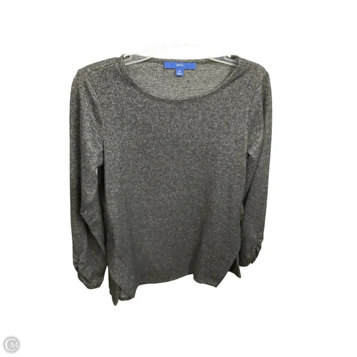 Top Long Sleeve By Apt 9 In Black & Grey, Size: Sp