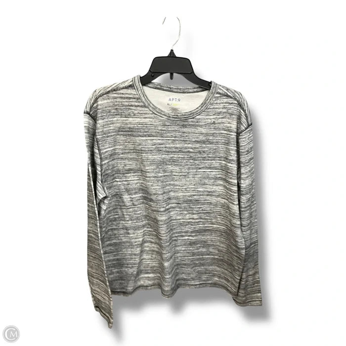 Top Long Sleeve By Apt 9 In Grey, Size: Xl