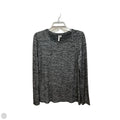 Top Long Sleeve By Banana Republic In Black & Grey, Size: M