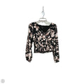 Top Long Sleeve By Banana Republic In Black & Pink, Size: S