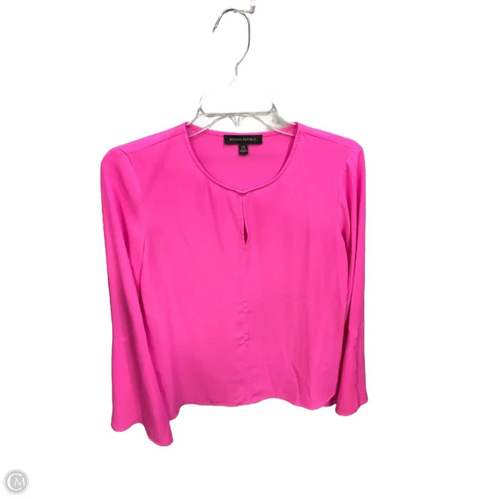 Top Long Sleeve By Banana Republic In Pink, Size: Xs