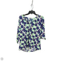 Top Long Sleeve By Caribbean Joe In Floral Print