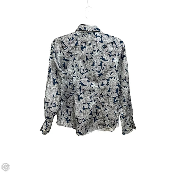 Top Long Sleeve By Chaps In Paisley Print, Size: M