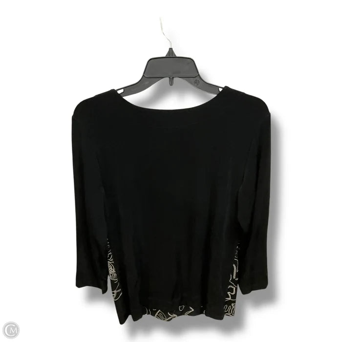 Top Long Sleeve By Chicos In Black, Size: M