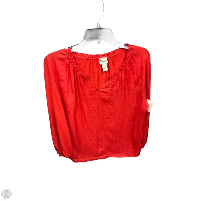 Top Long Sleeve By Chicos In Orange, Size: S