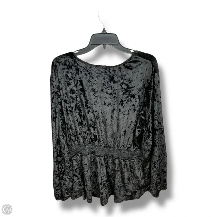 Top Long Sleeve By Clothes Mentor In Black, Size: 2x