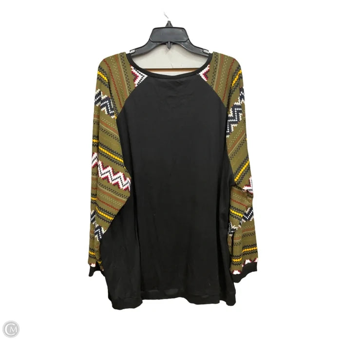 Top Long Sleeve By Clothes Mentor In Black, Size: 4x