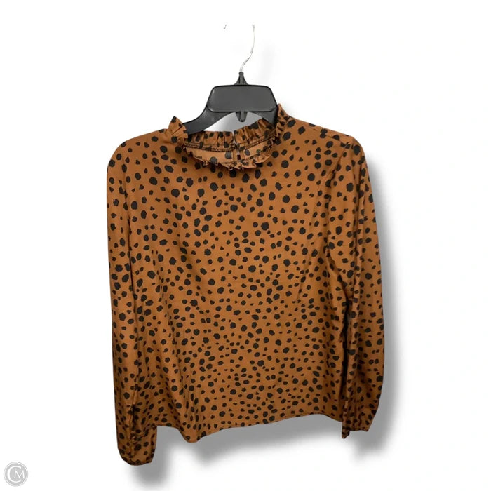 Top Long Sleeve By Cmf In Animal Print, Size: L