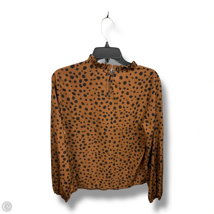 Top Long Sleeve By Cmf In Animal Print, Size: L