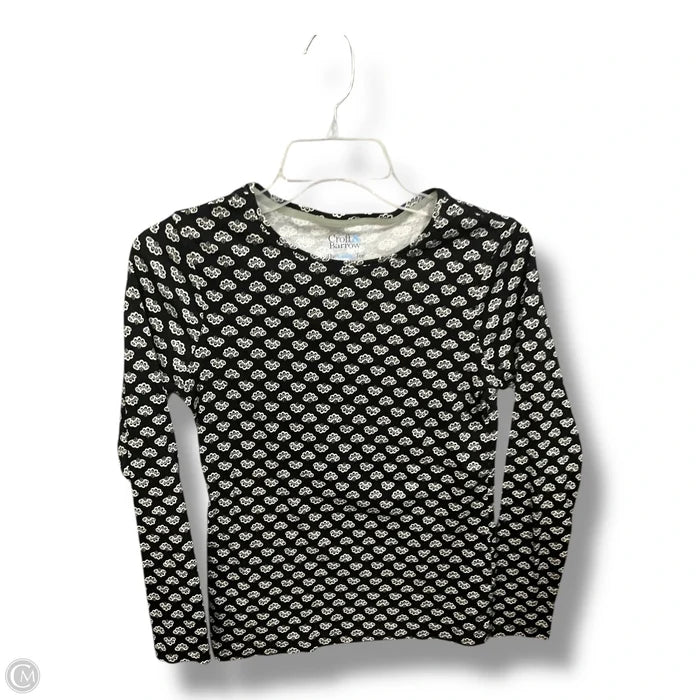 Top Long Sleeve By Croft And Barrow In Black & White, Size: Xs