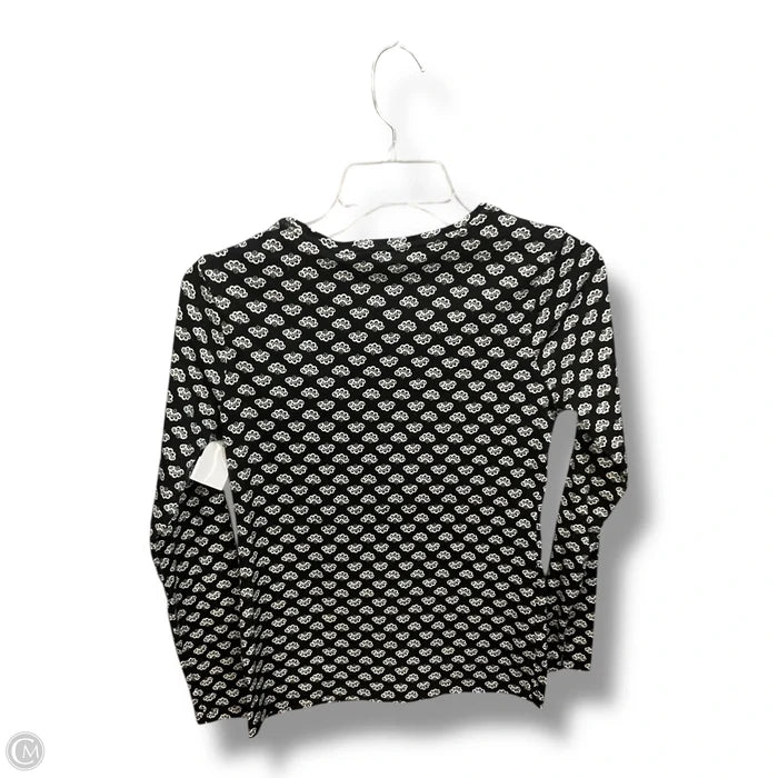 Top Long Sleeve By Croft And Barrow In Black & White, Size: Xs
