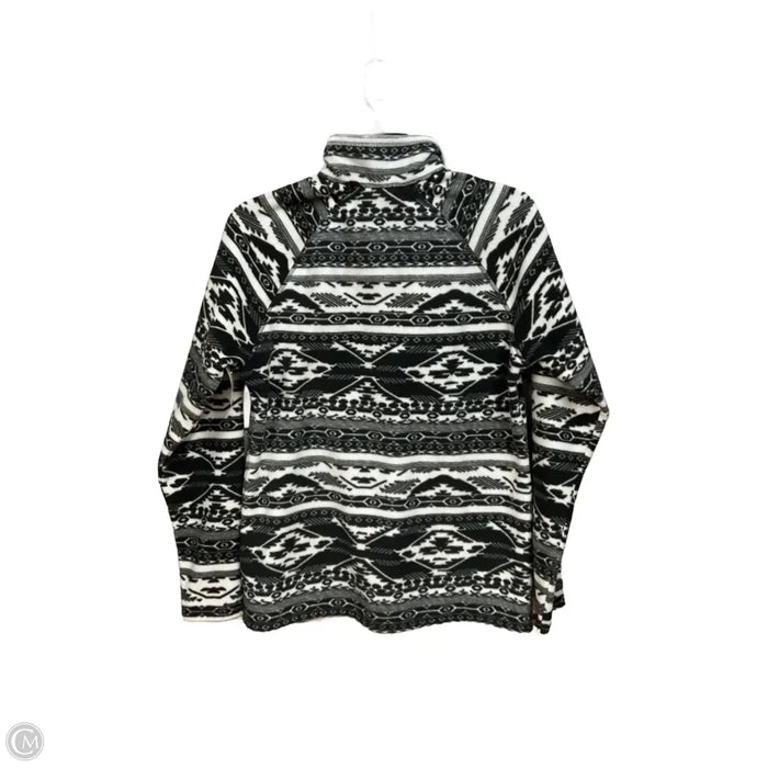 Top Long Sleeve By Eddie Bauer In Black & White, Size: M
