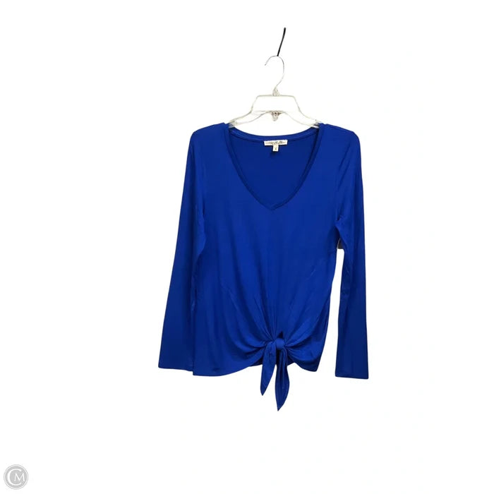 Top Long Sleeve By Express In Blue, Size: Xs
