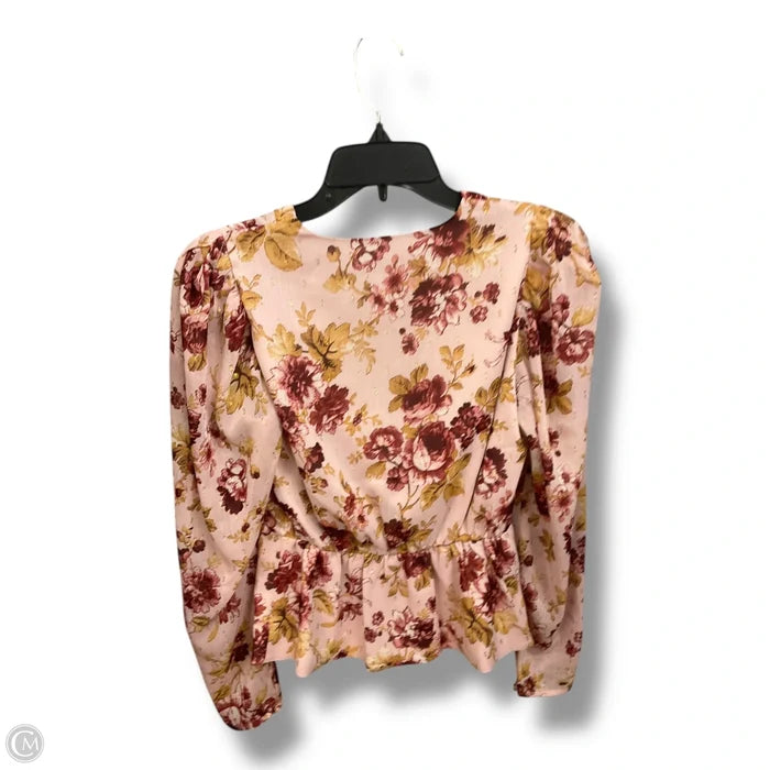 Top Long Sleeve By Express In Pink, Size: S