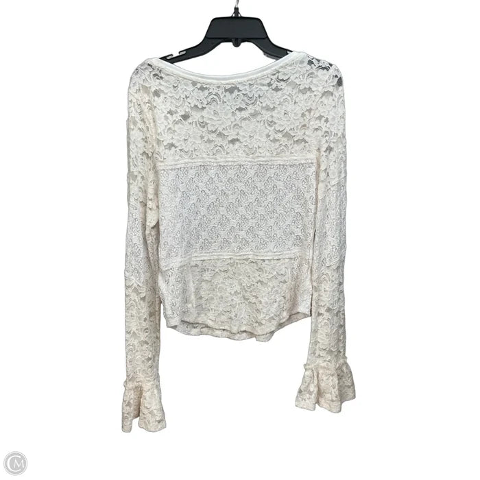 Top Long Sleeve By Free People In Cream, Size: Xl