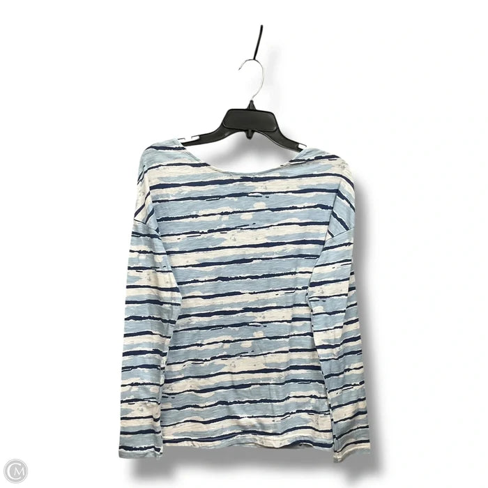 Top Long Sleeve By Gap In Blue & White, Size: Xs