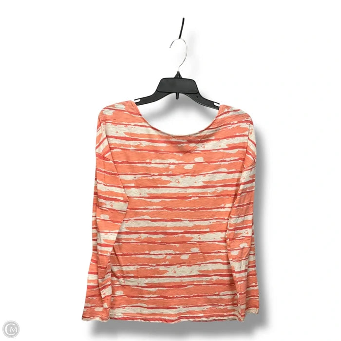 Top Long Sleeve By Gap In Orange & White, Size: Xs
