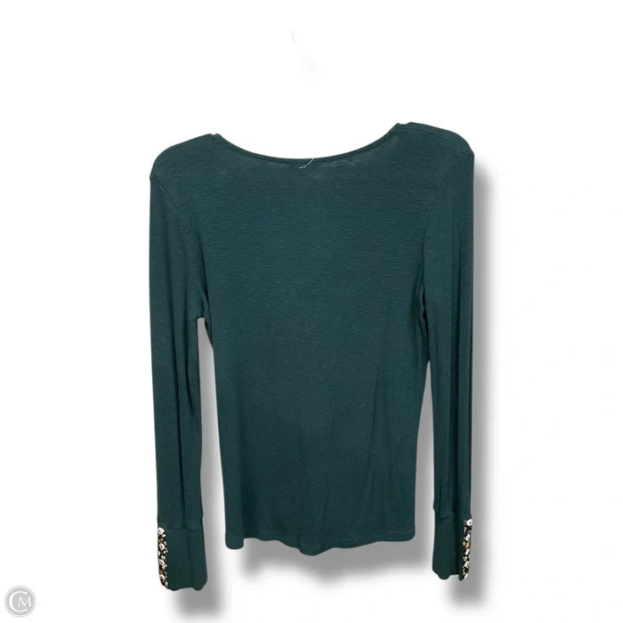 Top Long Sleeve By Hem & Thread In Teal, Size: S