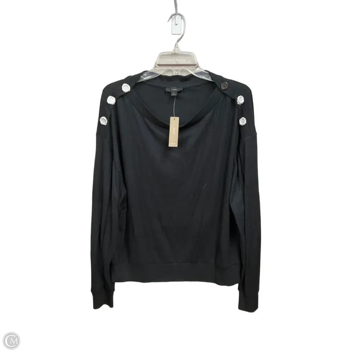 Top Long Sleeve By J. Crew In Black, Size: M