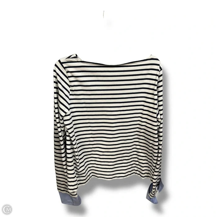 Top Long Sleeve By J. Crew In Striped Pattern, Size: L