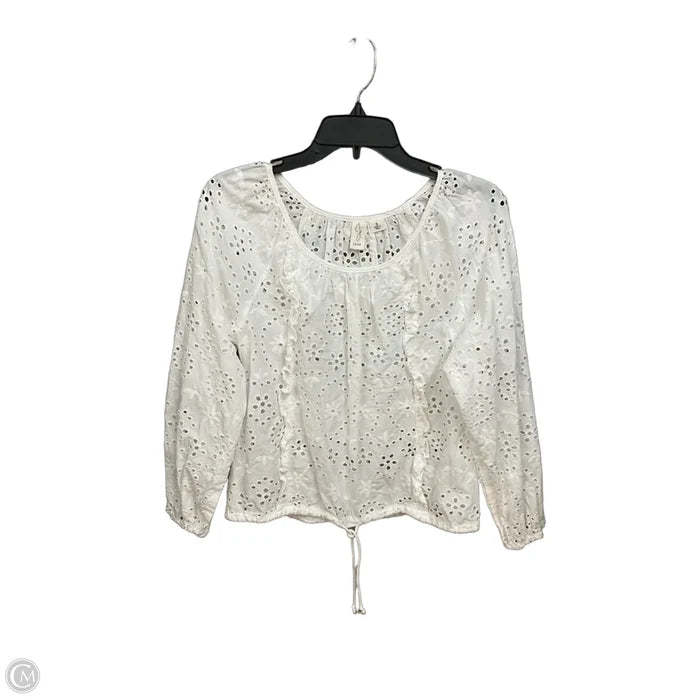 Top Long Sleeve By Joie In White, Size: S