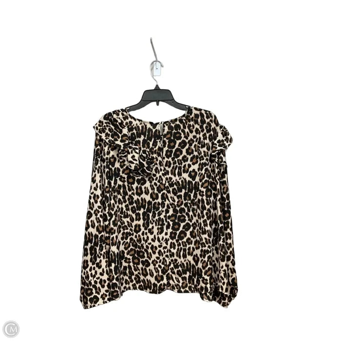 Top Long Sleeve By Lane Bryant In Animal Print, Size: 3x