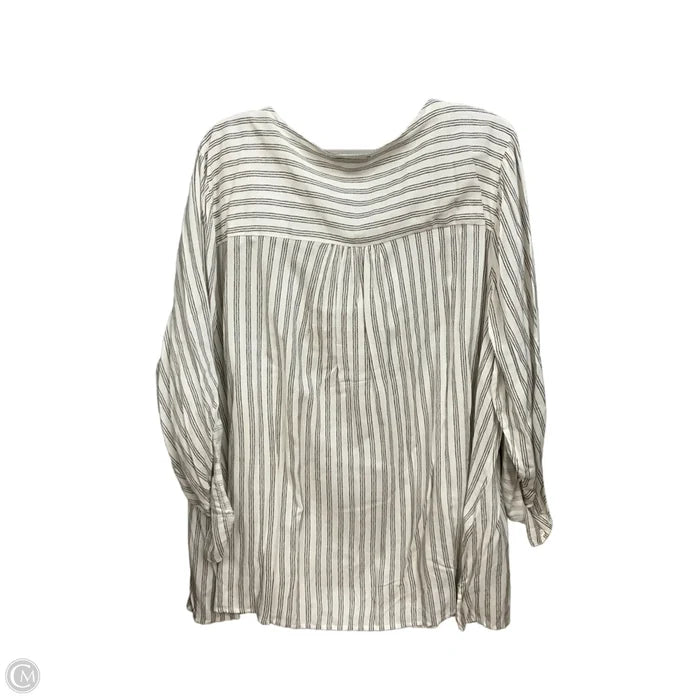 Top Long Sleeve By Lane Bryant In Striped Pattern, Size: 4x