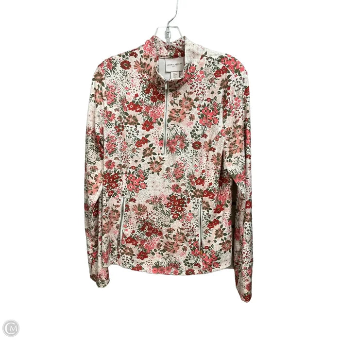 Top Long Sleeve By Laura Ashley In Floral Print, Size: L